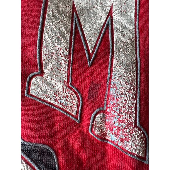 Vintage NCAA U of Miami Hurricanes USA Made Red Galt Sand L Crewneck Sweatshirt - Picture 4 of 10